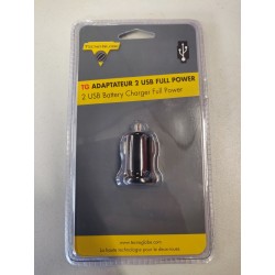Adaptateur allume-cigare gros diametre USB double