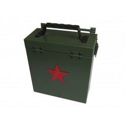 cartouchière moto - Acier - Kaki mat